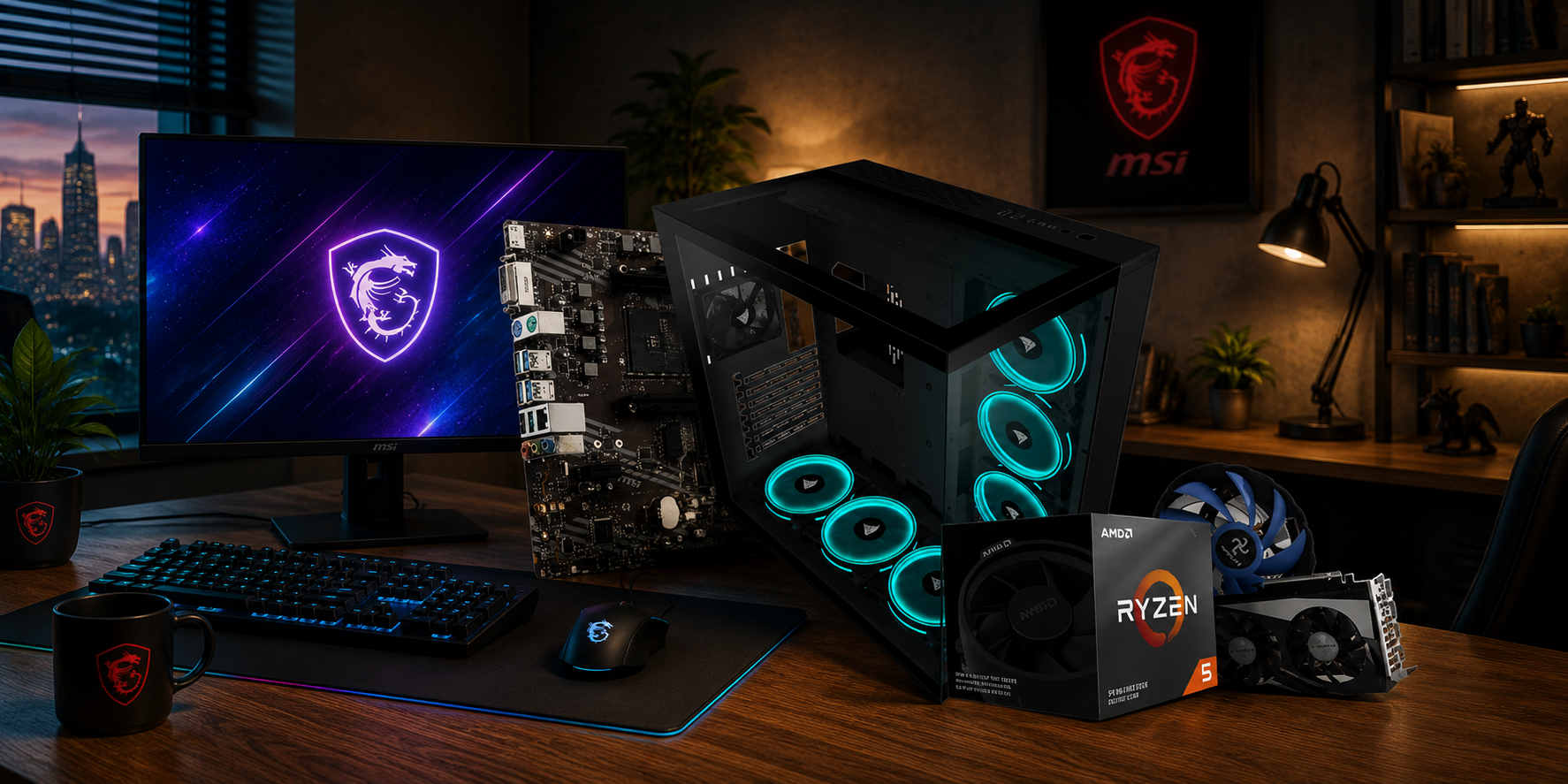 🖥️ Pc Gamer Apex R510 – Ryzen 5 3500X, Radeon RX 7600, 16Go RAM, SSD 512Go au meilleur prix en Tunisie
